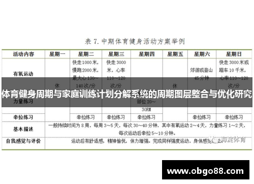 体育健身周期与家庭训练计划分解系统的周期图层整合与优化研究